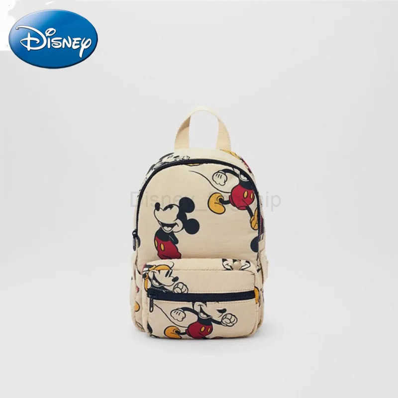 Disney New Fashionable Mickey Mouse Pattern Childrens School Bag Cute Mickey Print Lightweight BackpackXJ250515
