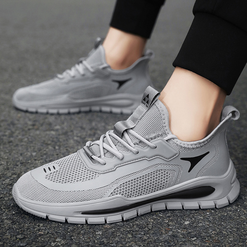 Men's summer breathable mesh sports Korean version, versatile thick soled running dad trendy shoes, coconut men's shoes
