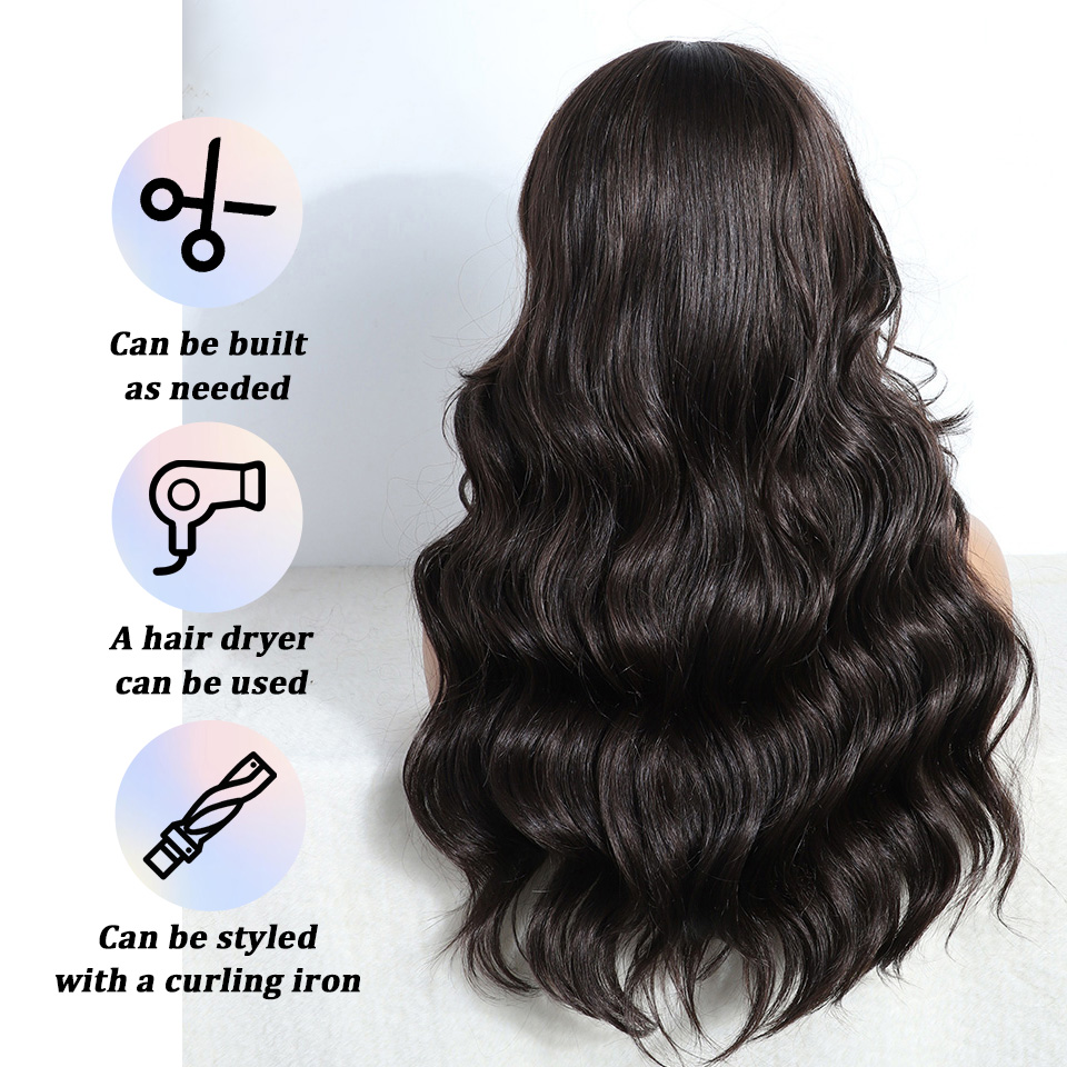 Rebecca Fashion Cosplay Synthetic Front 22 Inch Brown Easy Wear White Body Wavy Lace Front Wigs For Women Ombre Blonde Wig