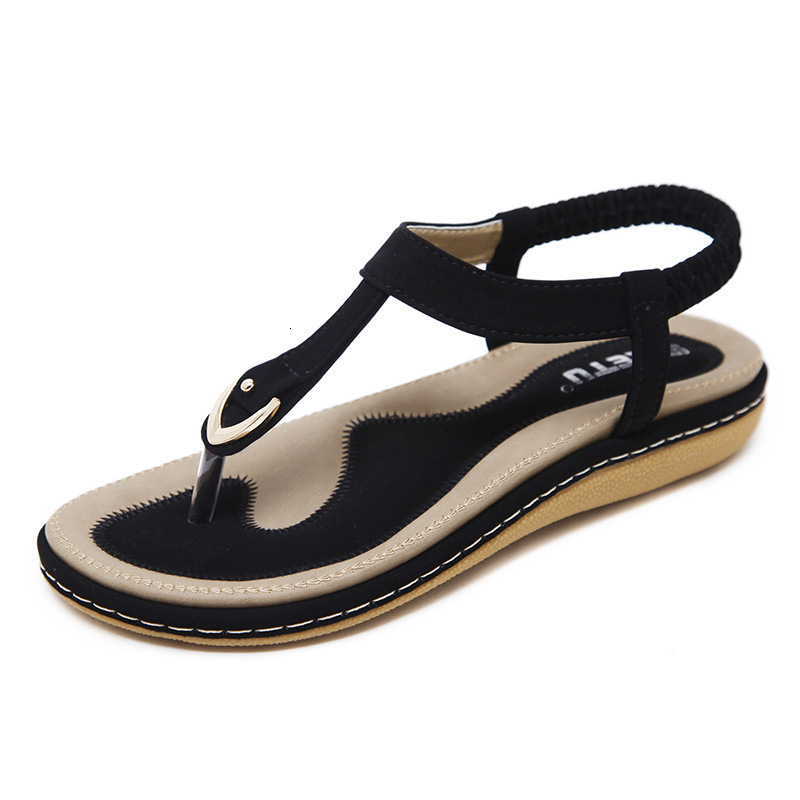 Top quality Brand High Quality New Style Free Delivery Designer Bag Summer 2025 New Sandals Women's Metal Large Buckle Embroidered Thread Flat Sh