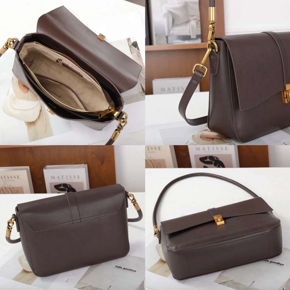 Genuine Leather Women's Small Yellow Bag Female Desigher Cowhide Ladies Shoulder Crossbody Black Bags Green Beige Brown