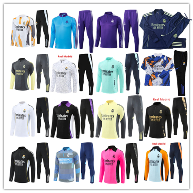2025 2026 VINI JR BELLINGHAM Reals Madrids tracksuit training suit Real 24/25/26 Madrids Long Sleeves men kids football sportswear chandal futbol survetement