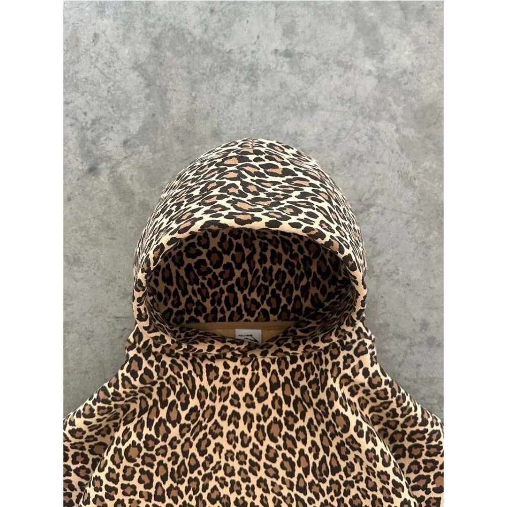 Deeptown Vintage Leopard Hoodies Women Y2k Oversized Animal Print Hooded Sweatshirts Pullovers Retro Grunge Hip Hop Streetwear Designer