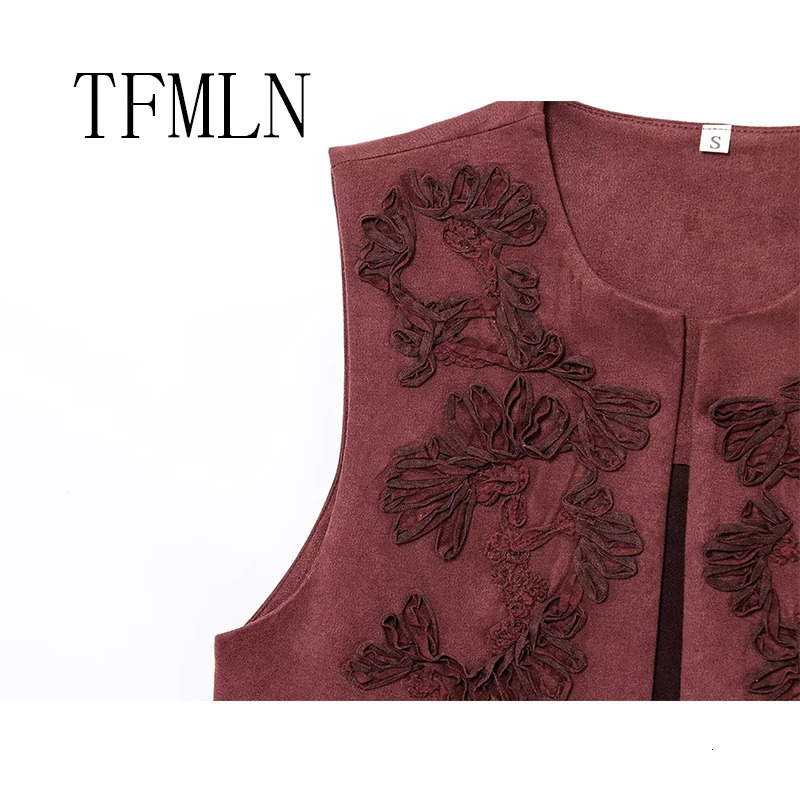 TFMLN Women Fashion y Vest Tops Casual Sleeveless Waistcoat Female Spring Chic High Street Outwear 250515