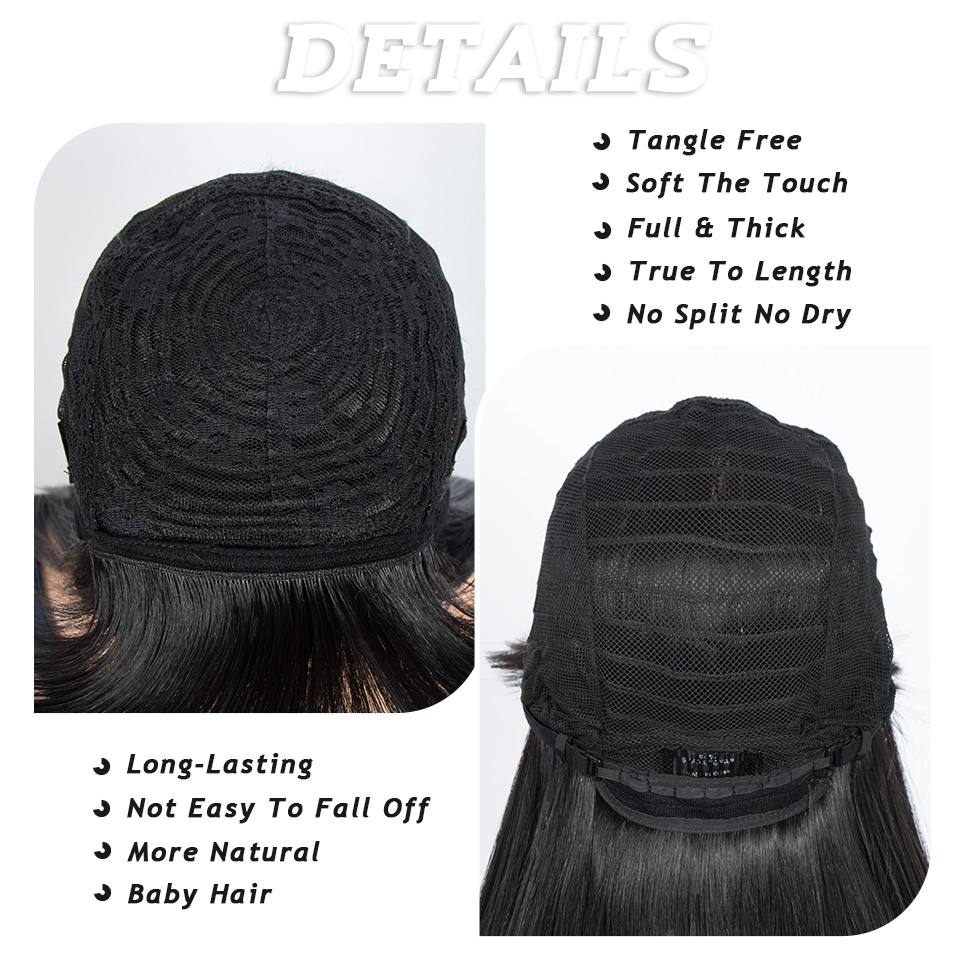Rebecca Fashion Synthetic 30 Inch Long Straight With Bangs Ombre Brown Wig For Black Women Heat Resistant Daily Use Fake Hair