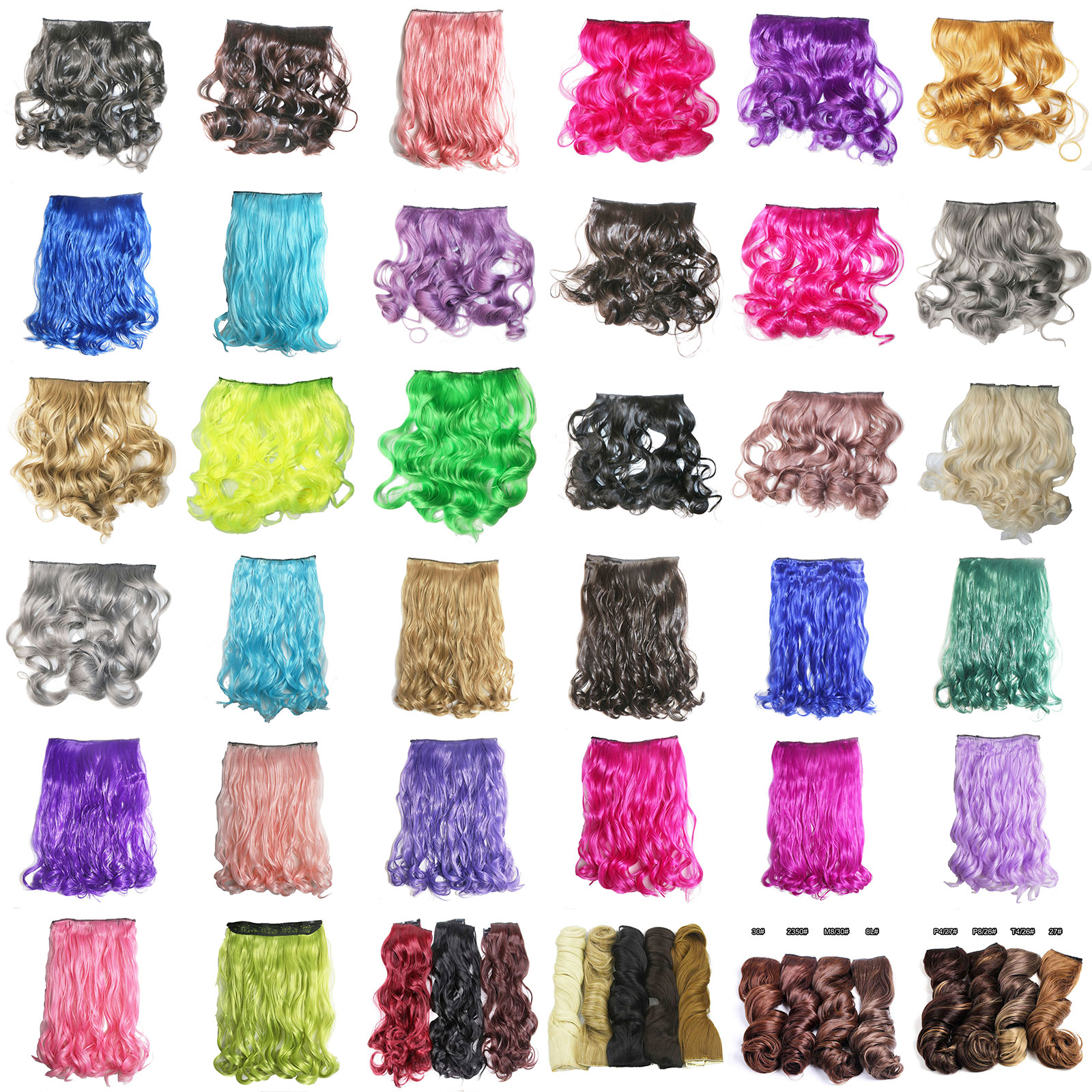 V Part Synthetic 5 Clips in Hair Extension Long Thick Curly Natural Blonde Flase Hair Hairpieces For Women Heat Resistant