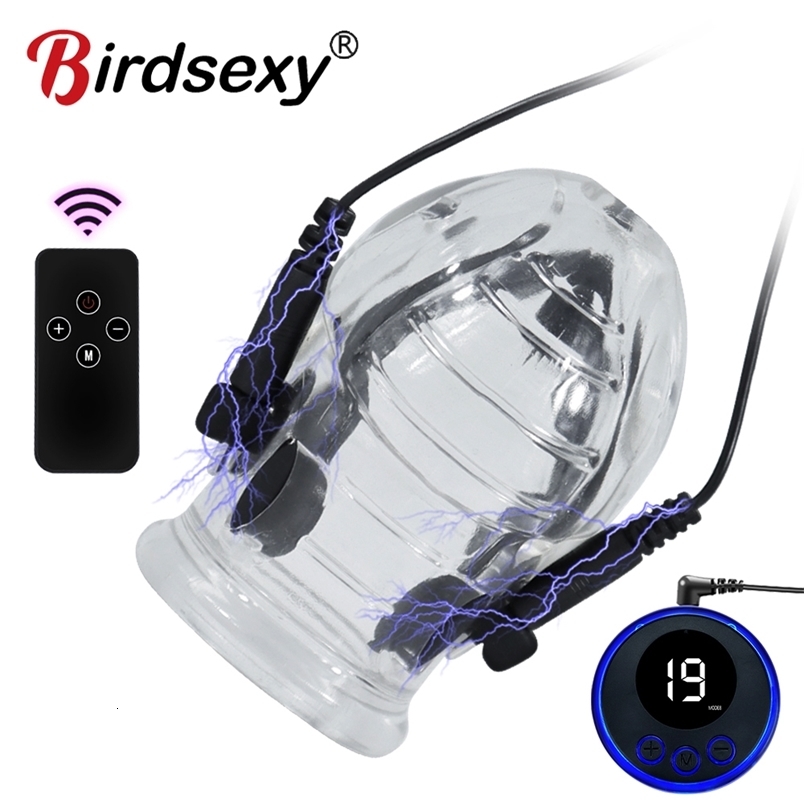 Electro Shock Penis Massager Vibrators Sex Toys for Men Glans Vibrator Penis Trainer Ring Delayed Ejaculation Penis Vibrator 250410
