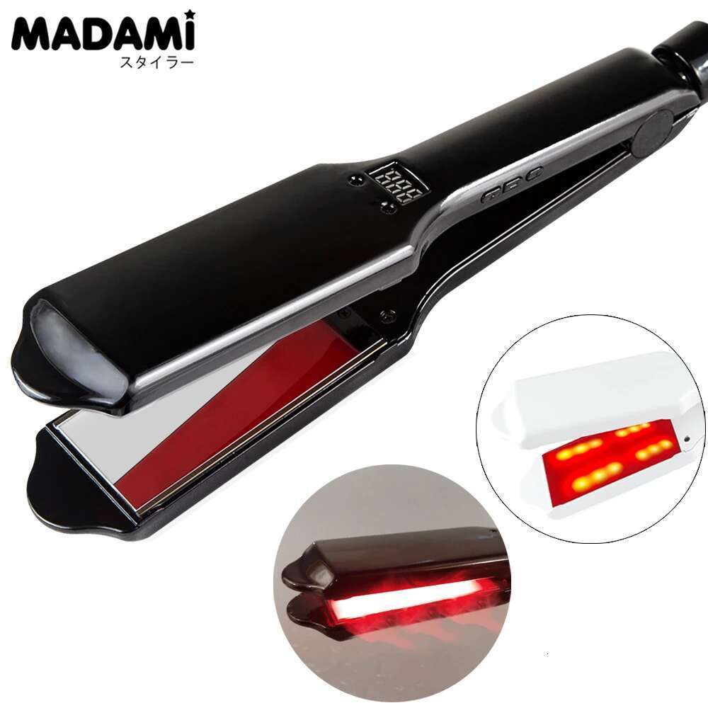Care Iron Infrared Ultrasonic 2 Inches Wide Plate Argan Oil Recover Damaged Keratin Treatment Smooth Frizz Hair Cold Irons