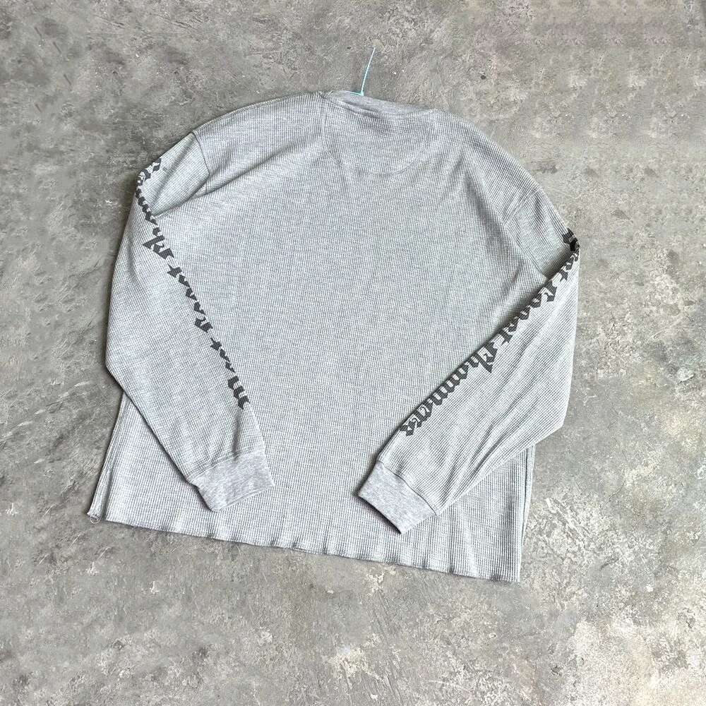 Yao888 Vintage Loose Streetwear HipHop Sanskrit Print Tee Long Sleeve Oversize Y2k High Quality Fashion T Shirt For Men