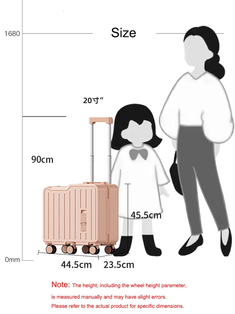 est Luggage Sitting and Riding Mini 20 Inch Travel Boarding Suitcase Six Wheels With Folding Foot Pedal 250514
