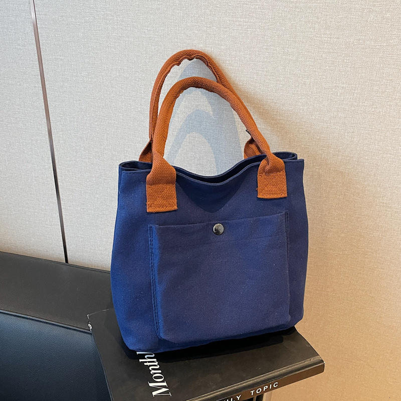 Free Delivery Designer Bag 2025 New Canvas Fabric Harajuku Simple And Versatile Casual Solid Color Hand Women's Trend Luxury Bag
