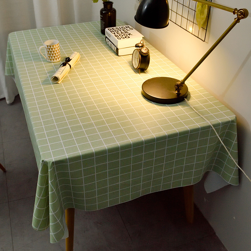 A0910 solid color PVC tablecloth waterproof and oil-proof wash-free simple rectangular home fabric table mat restaurant tablecloth wholesale