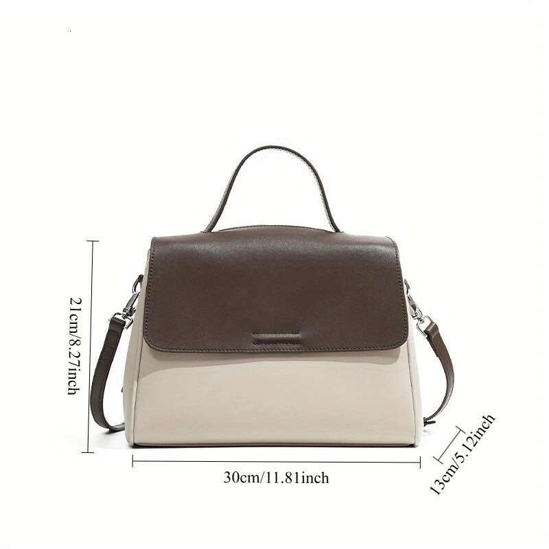 Real Leather Female 2025 New Commuter Tote Bag Joker, Niche, High Sense, Large-Capacity One-Shoulder Handbag