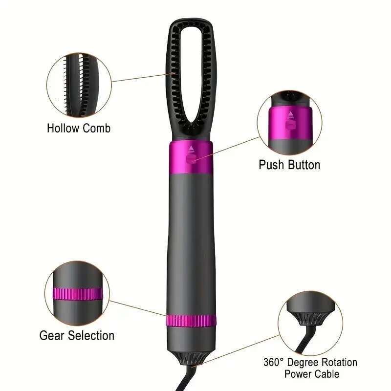 Homefish 5 in 1 Hair Hot Air & Volumizer Styler Set With Interchangeable Brush Head Negative Ionic Blow Dryer