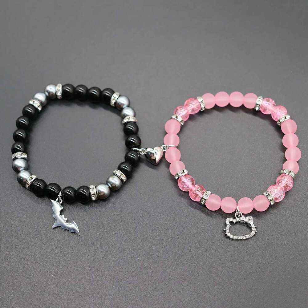 Bat Hello Cat Friendship Matching Bracelets Couple Best Friends Bff Spider Bracelet Jewelry Gifts For Women