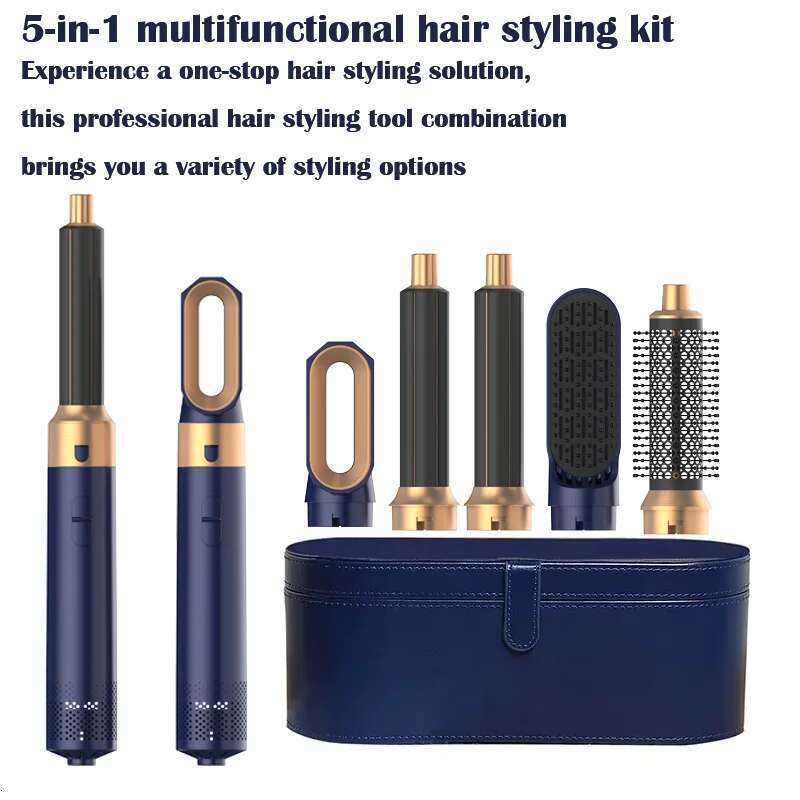 New 5 in1 Curling Iron Straightener With Brush Hairdryer For Dryer Hair Multi Styler