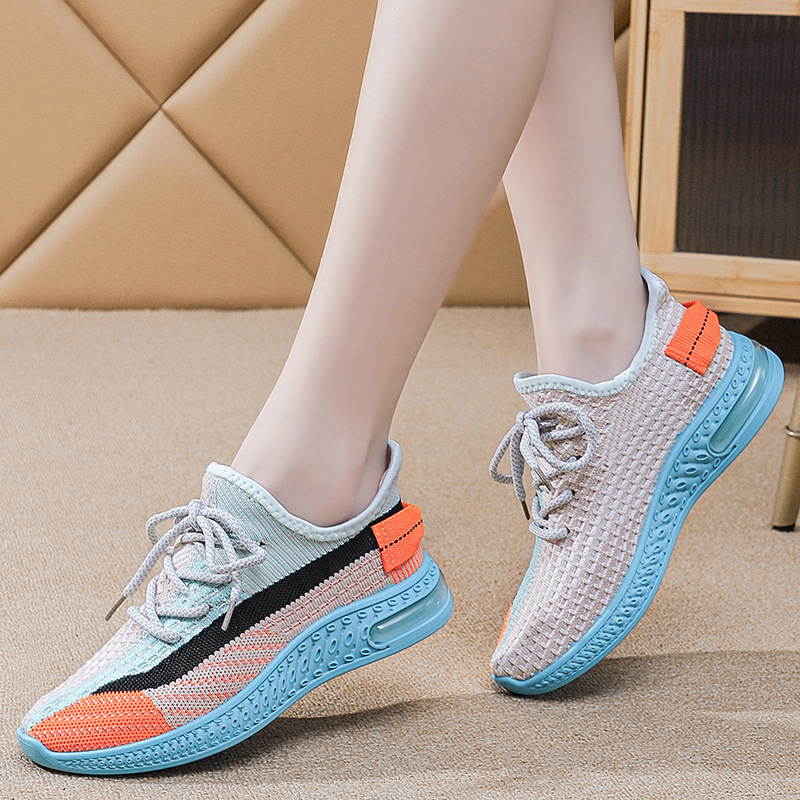 New Spring Summer Casual Mesh Women S Flying Woven With Soft Soles High End Single Shoes Breathable Running Sports Casual Shoes Shoes Ddmysaturn