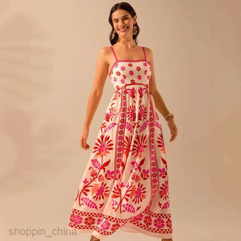 Women Dresses summer new floral printed camisole dress with vacation women's clothing