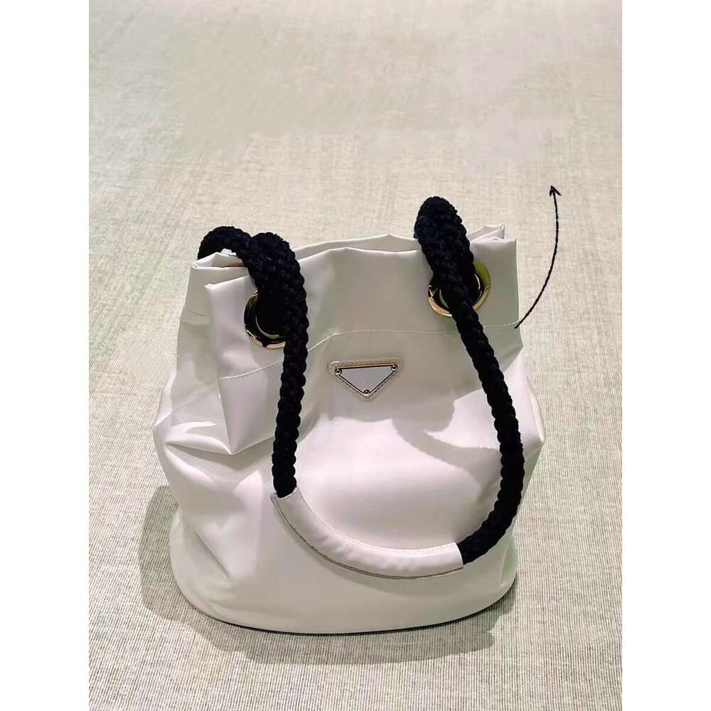 Spring Summer New Product Internet Celebrity Same Style Fashion Versatile Nylon Contrast Braided Rope Design Commuter Single Shoulder Crossbody Bag