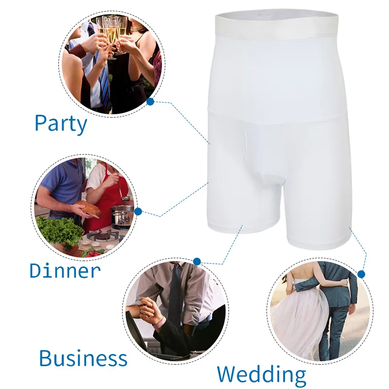 Man Fitness Pants Underwear Body Shaper Tummy Control Abdomen Seamless Belly Girdle Briefs Weight Loss Pants Reducer Panties Compression Belly Slimmin