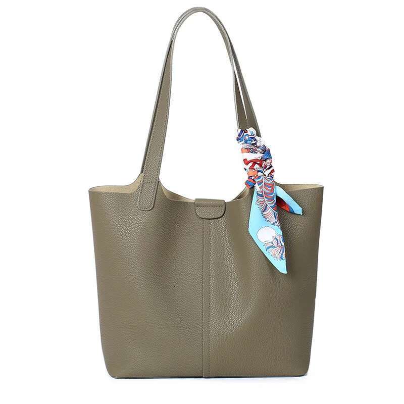 New Arrival Women's Genuine Leather Tote - Fashionable And Versatile Bucket Shoulder Bag In Premium Cowhide