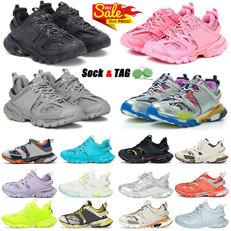 Luxury Brand 3.0 Designer Shoes Tracks Runners 3 Men Women Loafers Sneakers Tops Quality White Black Pink Smoke Grey Schuhes Men Women No Heels Casual Trainer
