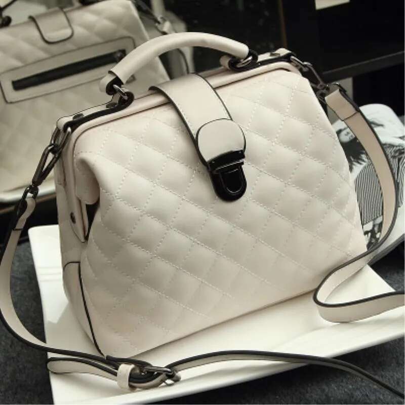 Fashion New Retro Women Doctor Bag 2024 Mobile Messenger Shoulder Clutch Large Capacity Ladies Scrub Leather Handbag