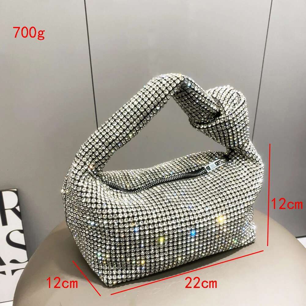 Rhinestones Evening Sier Crystal Handmade Bags For Women Purses And Handbags Designer Banquet Bag