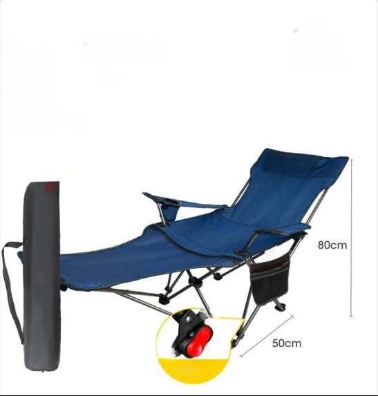 Outdoor folding high back moon with four adjustable settings, suitable for sitting lying, camping and fishing chair, portable lounge chair