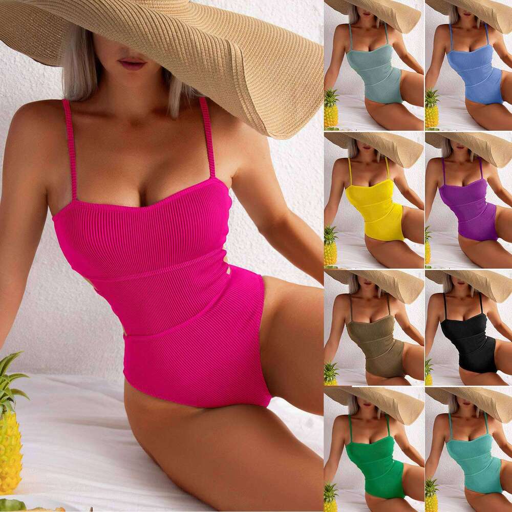 European and American sexy one-piece bikini wholesale swimsuit women's 2025 new casual versatile fashion clothing