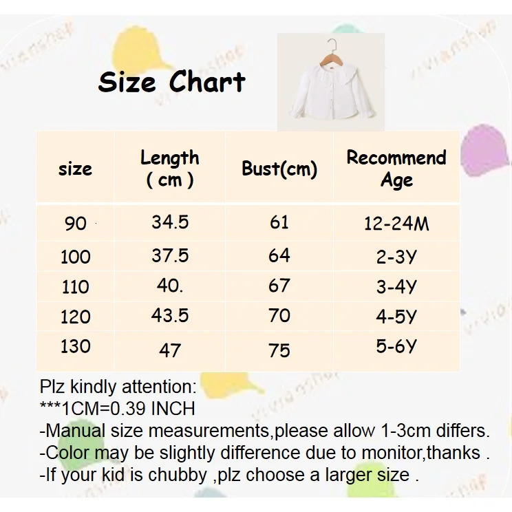 1-6 Years Kids Girls Long Sleeve Top Lace Doll Collar Autumn Korean Style White Shirt Toddlers Girls Daily Versatile Clothes 250515