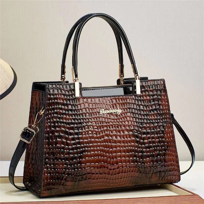 Designer Female Crossbody Bags For Women Crocodile Pattern Shopping Tote Bag Fashion Large Capacity Shoulder Handbags