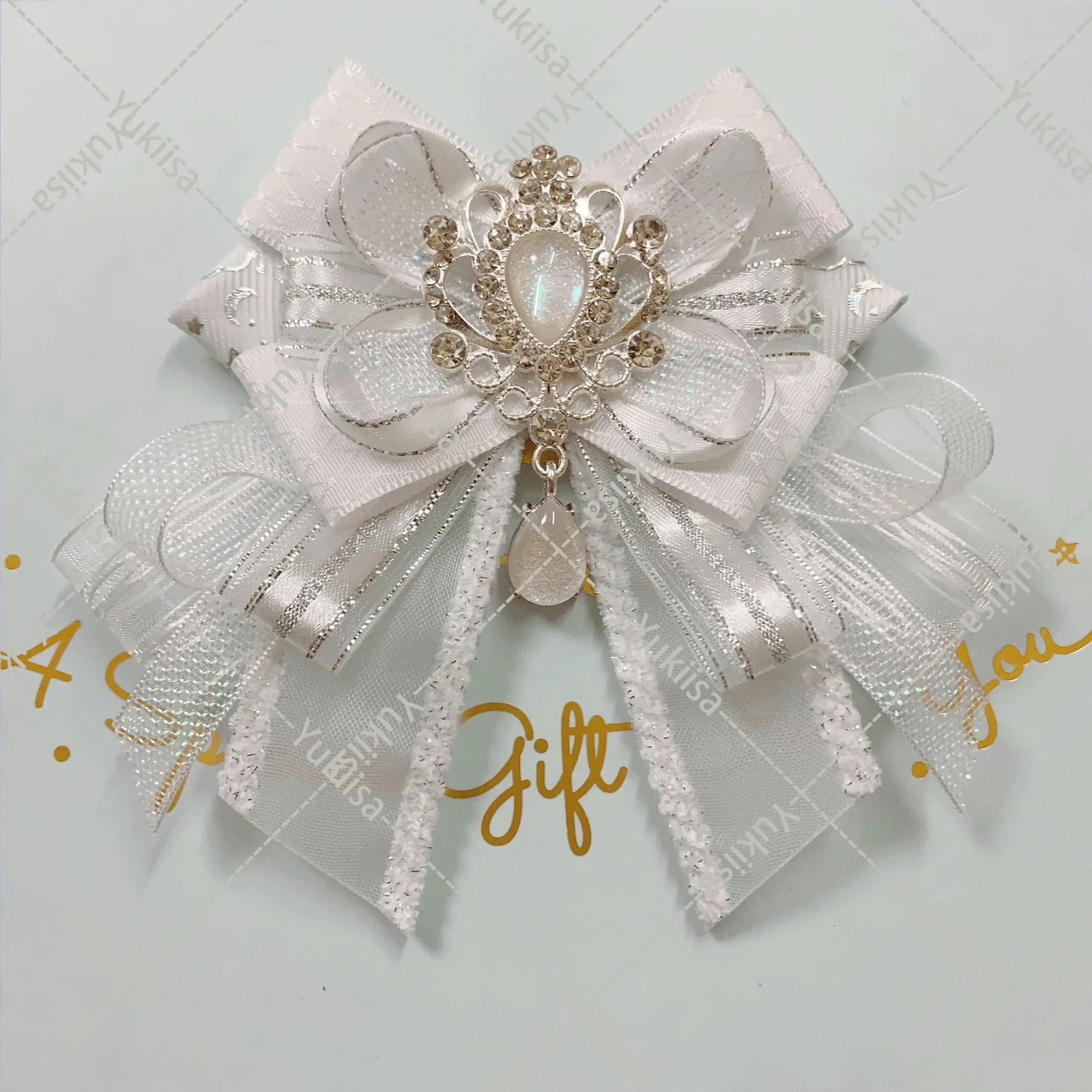 Original Lolita Cosplay Anime Dance Bowtie Womens High End Brooch Set Shirt Dress Collar Accessories Handmade Collar 250514