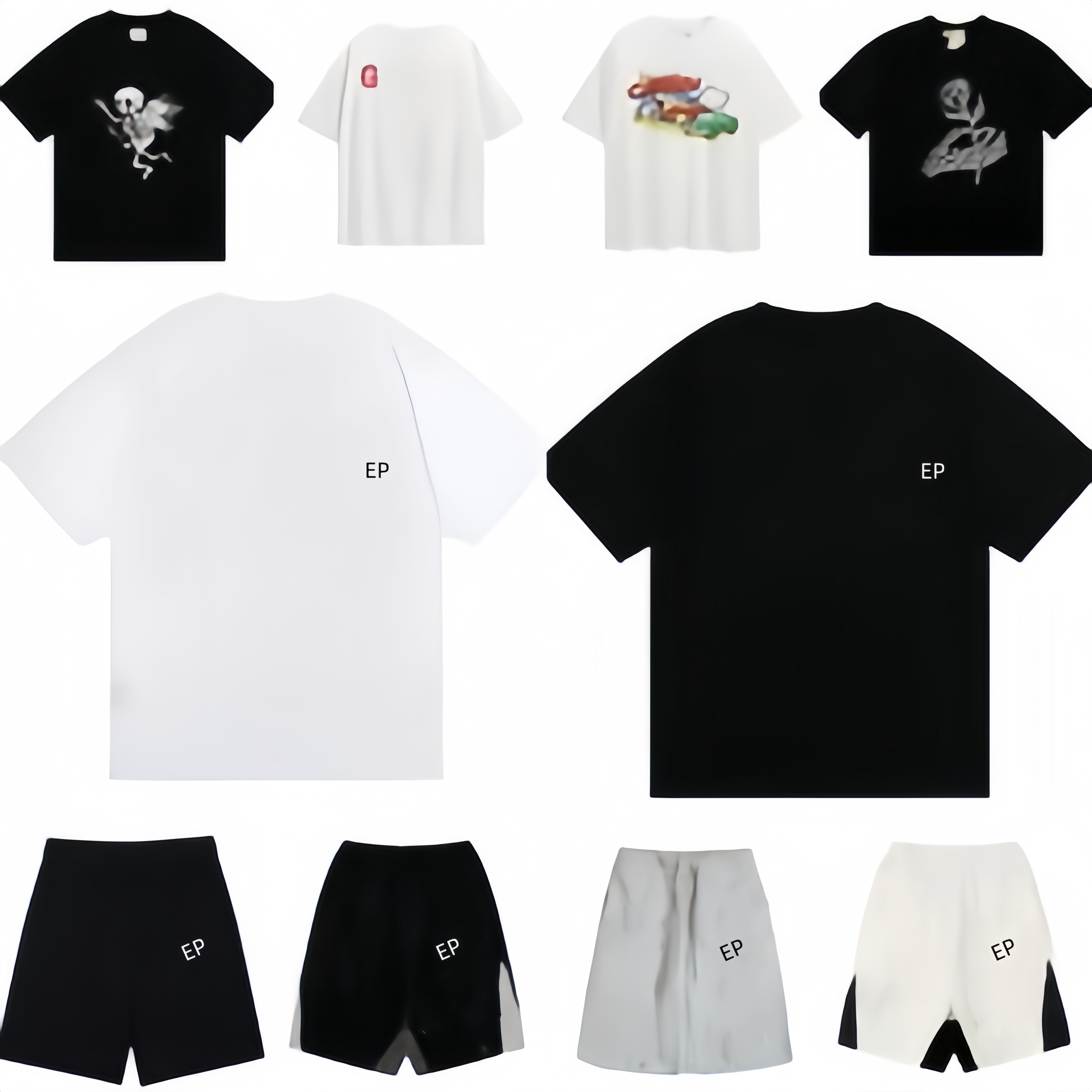 shirts for men designer Shirt Letter Mens Old GAEP Washed Shirts Splash-ink 20235 Street Oversize Short Sleeve men shorts