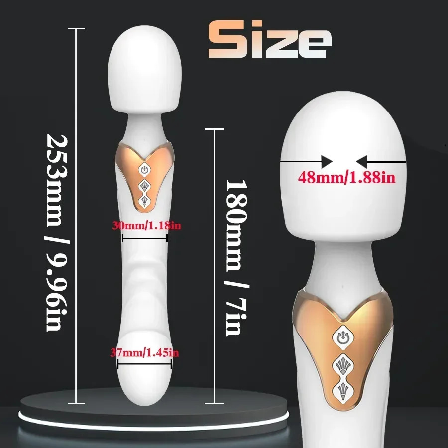 Powerful Vibrator Dildos Wand for Women 10 Modes Clitoris Stimulator G Spot Vagina Massager Adult Sex Toys for Woman 250410