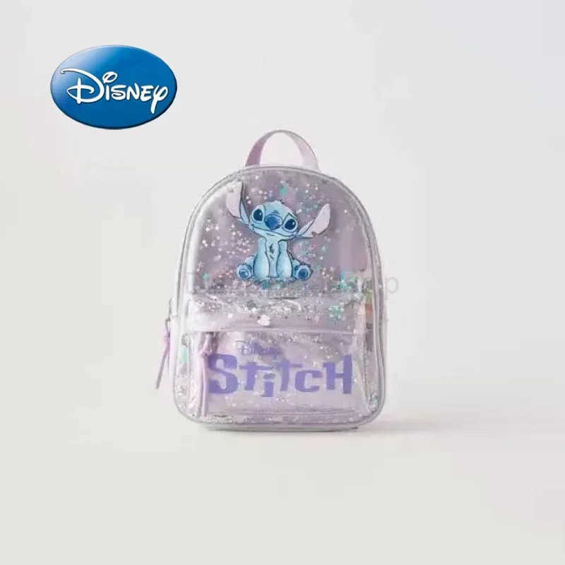 Disney Stitch Cartoon Sequin Trendy Fashion Boys and Girls Backpack Multifunctional Kindergarten School BagXJ250515