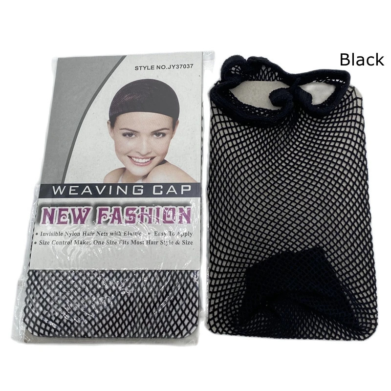 4 pieces TOP OPEN Black Fashion Weaving Cap Stretchable Elastic Hair Net Snood Wig Cap Hairnet Hair Mesh 250513