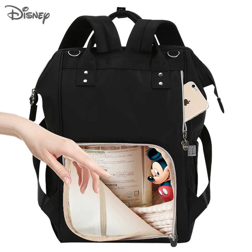 Disney Diaper Bag Mother Maternity Nappy Stroller Backpack Large Capacity Nursing Travel Backpack USB Heating Baby Changing BagsXJ250515