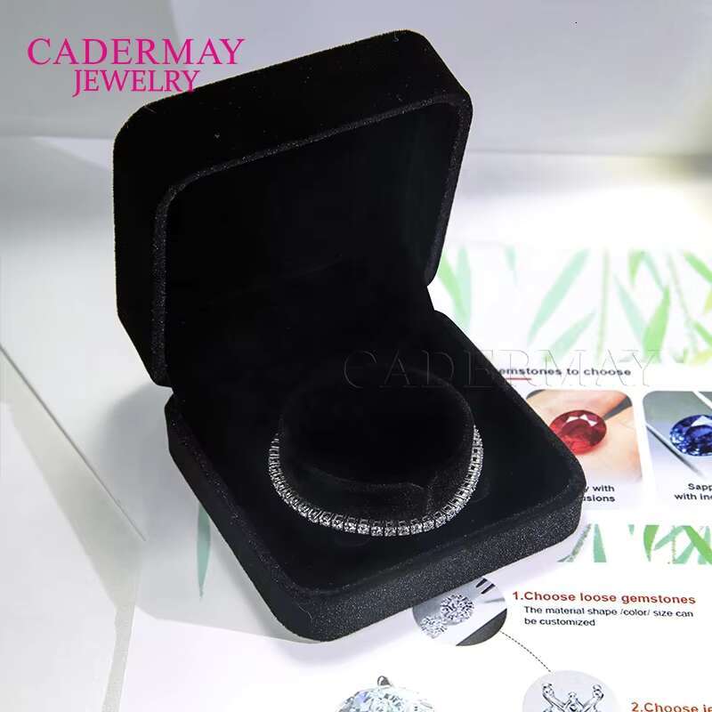 Cadermay Stainless Steel 316L 3mm D VVS1 Moissanite Bracelet Hiphop Iced Out Tennis Link Chain for Gifts