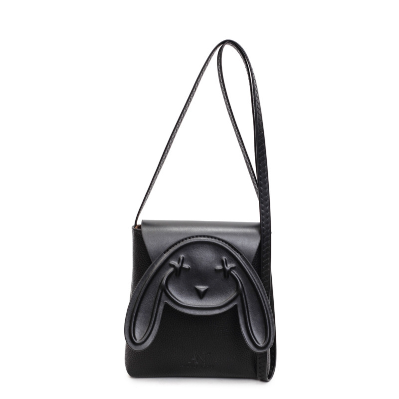 2025 New Creative Cute Rabbit Elegant Princess Single Shoulder for Women, Versatile Solid Color Simple Leisure Crossbody Bag
