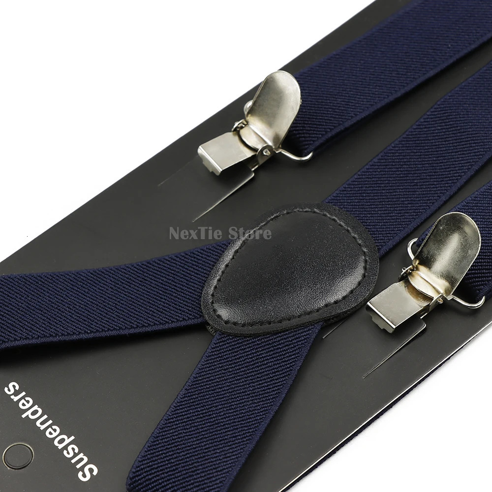Solid Color Belt Men Women Suspenders Polyester Y-Back Adjustable Elastic Clip-on Braces Business Party Wedding Suit Accessories 250515
