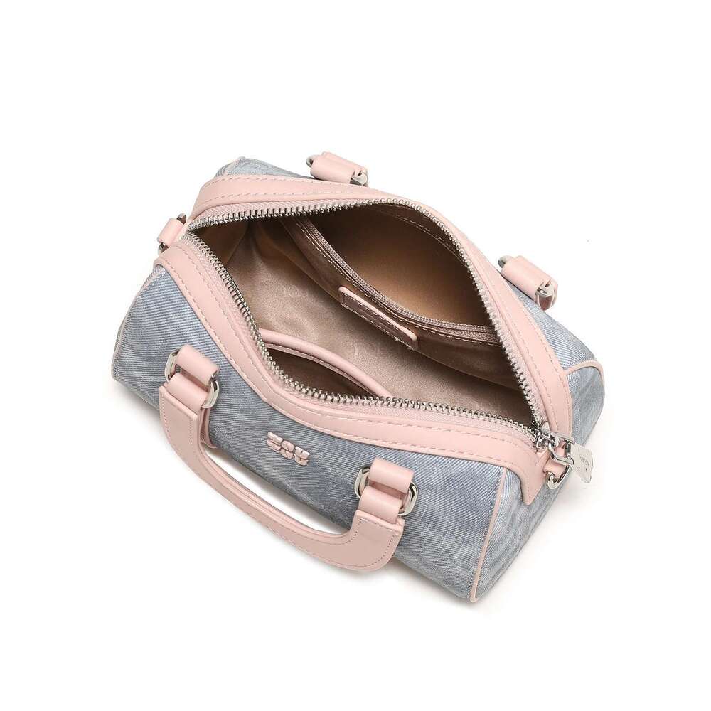 TOUTOU Women Boston For Birthday Gift Blue Cute Pendent Bowling Handbag Adjustable Long Shoulder Strap Original Designer Bag