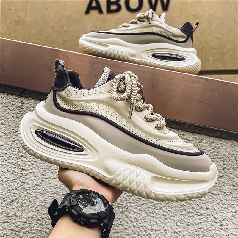 Mens Casual Sports Shoes Fashionable Thick Soled Skateboarding Shoes Trendy and Comfortable Mens Shoes Suitable for Outdoor M250515