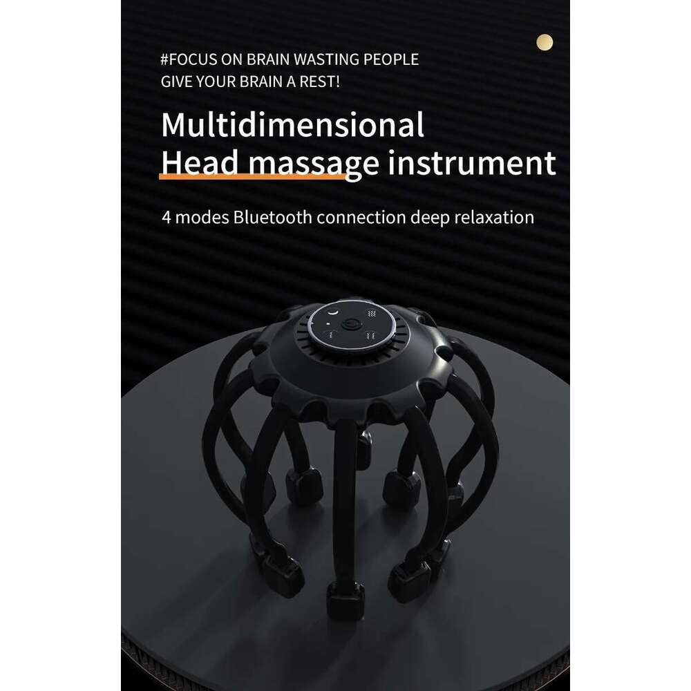 Electric Massager Octopus Scalp Massage Bluetooth Music Vibration Head Scratcher For Relax & Stress Relief Improve Sleep