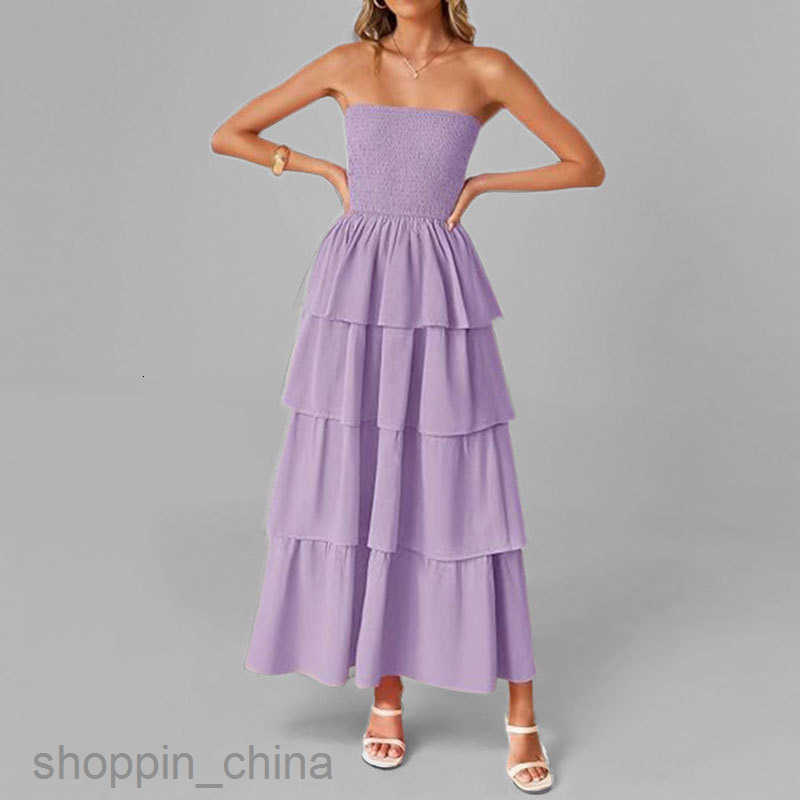 Women Dresses Spring New Women's Clothing Elegant Skincare Solid Color Long Dress for Women