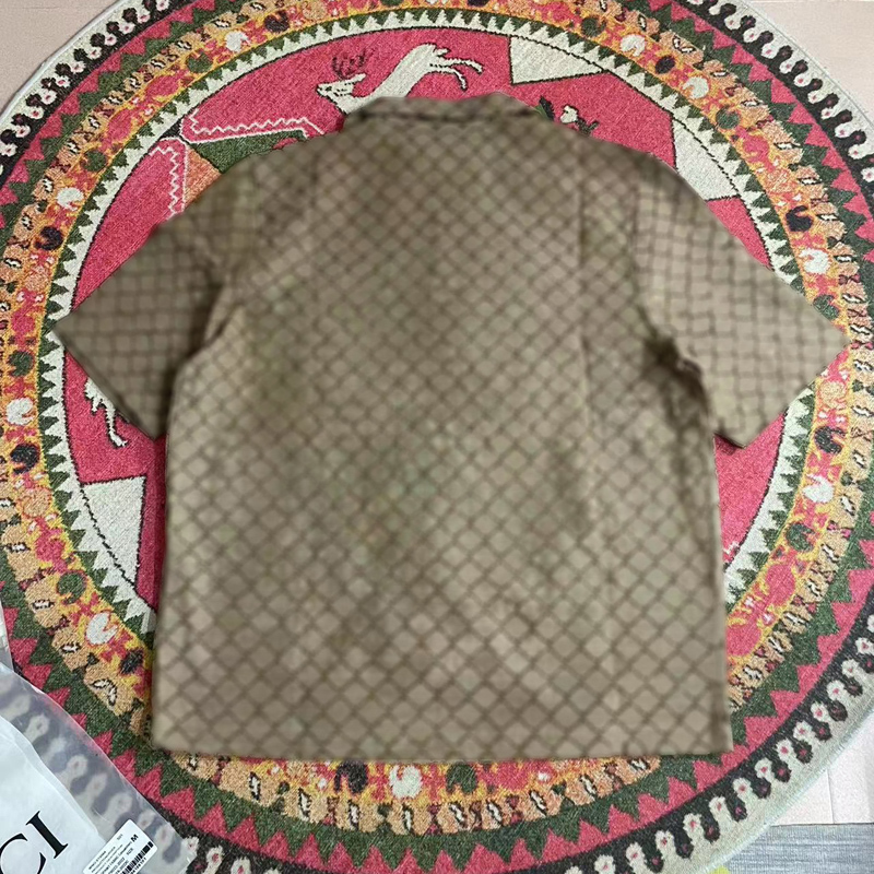 24ss Heavy Duty Europe Beach Print Casual Denim Shirts Men Women Summer Streetwear T shirt Short Sleeve Tshirt Shorts Sets Suit Sold Separately 0430