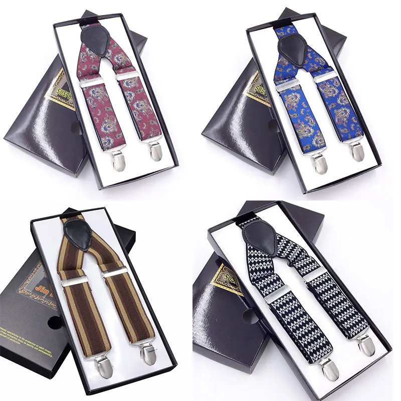 Fashion Y-Back Suspenders Comfortably Adjustable Elastic Straps and Metal Clips Suspenders for Men Women 250515