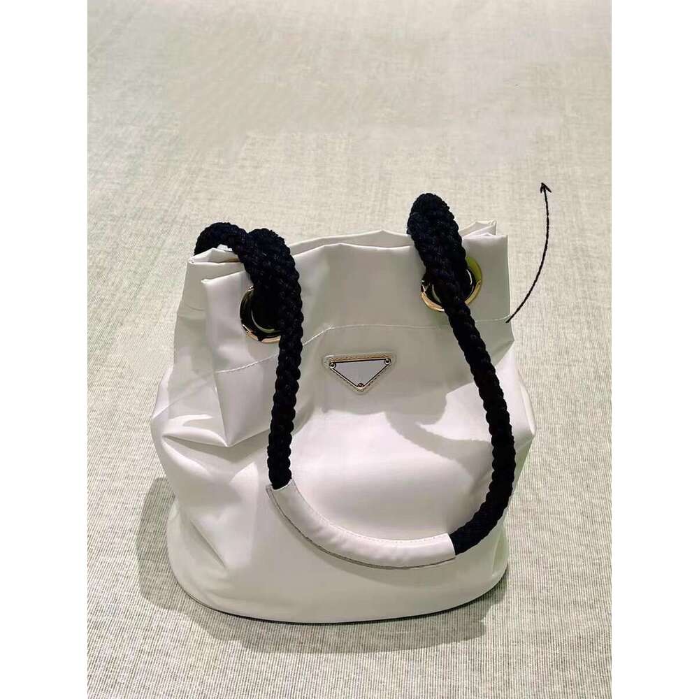Spring Summer New Product Internet Celebrity Same Style Fashion Versatile Nylon Contrast Braided Rope Design Commuter Single Shoulder Crossbody Bag