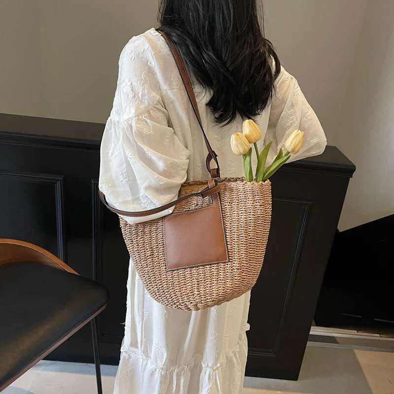 Trendy Paris-Style Leather Tote Bag - Minimalist Crossbody Clutch Vintage Messenger Purse Women's Casual Solid Color Shop