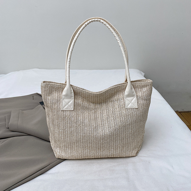 Weaving Contrasting Color Bucket 2025 Spring New Luxury Bag Fashion Trend Women's Single Shoulder Tote Bag New Free Delivery Designer Bag Beach V